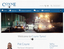 Tablet Screenshot of coynetyres.ie